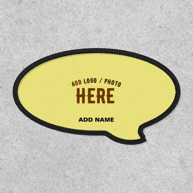 STYLISH MODERN CUSTOM PASTEL YELLOW VERIFIED BRAND PATCH (Front)