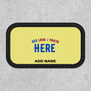 STYLISH MODERN CUSTOM PASTEL YELLOW VERIFIED BRAND PATCH