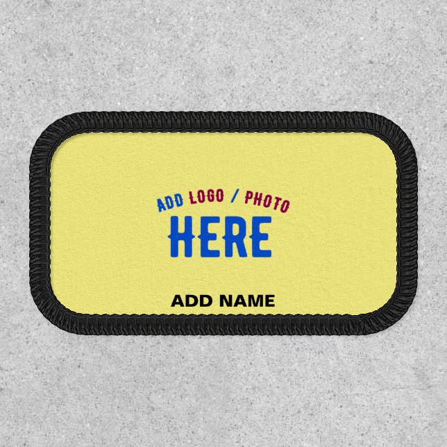 STYLISH MODERN CUSTOM PASTEL YELLOW VERIFIED BRAND PATCH (Front)