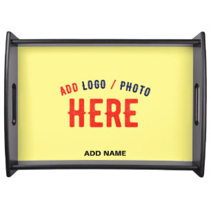 STYLISH MODERN CUSTOM PASTEL YELLOW VERIFIED BRAND SERVING TRAY