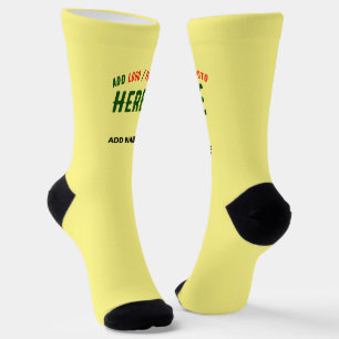 STYLISH MODERN CUSTOM PASTEL YELLOW VERIFIED BRAND SOCKS