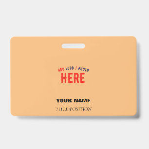 STYLISH MODERN CUSTOM PEACH ORANGE VERIFIED BRAND BADGE