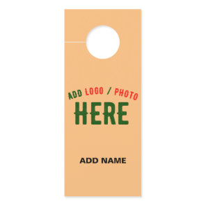 STYLISH MODERN CUSTOM PEACH ORANGE VERIFIED BRAND DOOR HANGER