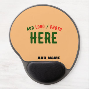 STYLISH MODERN CUSTOM PEACH ORANGE VERIFIED BRAND GEL MOUSE PAD