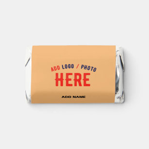 STYLISH MODERN CUSTOM PEACH ORANGE VERIFIED BRAND HERSHEY'S MINIATURES