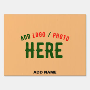 STYLISH MODERN CUSTOM PEACH ORANGE VERIFIED BRAND SIGN