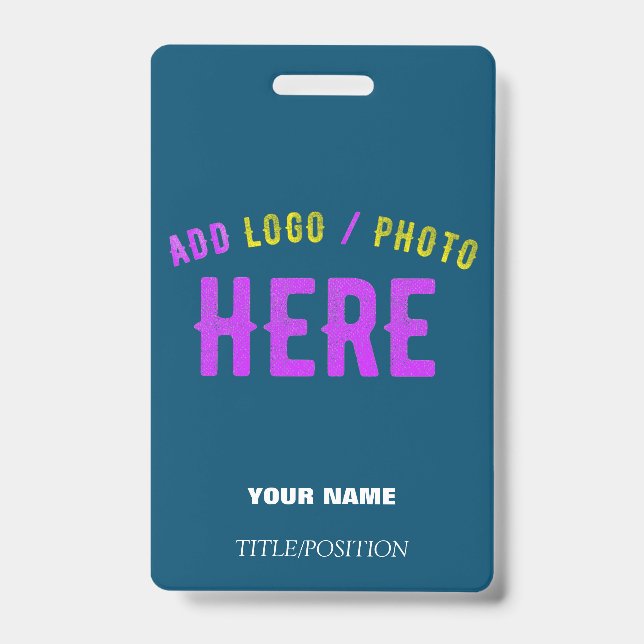 STYLISH MODERN CUSTOM PRUSSIAN BLUE VERIFIED BRAND BADGE (Front)
