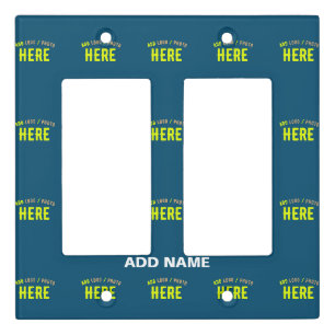 STYLISH MODERN CUSTOM PRUSSIAN BLUE VERIFIED BRAND LIGHT SWITCH COVER