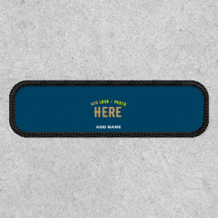 STYLISH MODERN CUSTOM PRUSSIAN BLUE VERIFIED BRAND PATCH