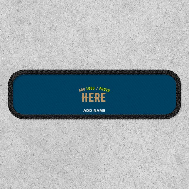 STYLISH MODERN CUSTOM PRUSSIAN BLUE VERIFIED BRAND PATCH (Front)