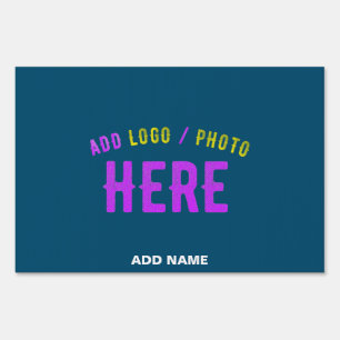 STYLISH MODERN CUSTOM PRUSSIAN BLUE VERIFIED BRAND SIGN