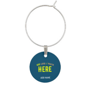 STYLISH MODERN CUSTOM PRUSSIAN BLUE VERIFIED BRAND WINE CHARM