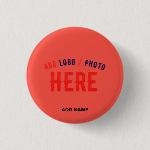 STYLISH MODERN CUSTOM RED ORANGE VERIFIED BRANDED BUTTON