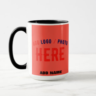 STYLISH MODERN CUSTOM RED ORANGE VERIFIED BRANDED MUG