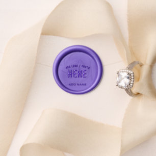 STYLISH MODERN CUSTOM ROYAL PURPLE VERIFIED BRAND WAX SEAL STAMP