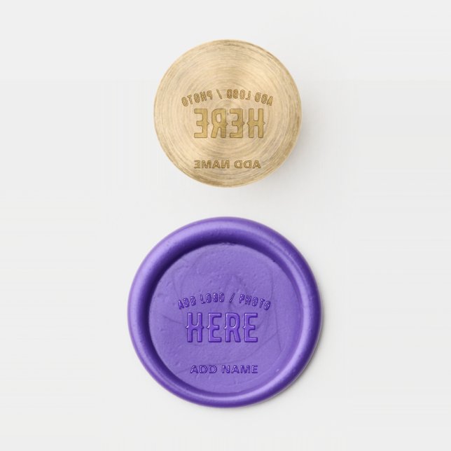 STYLISH MODERN CUSTOM ROYAL PURPLE VERIFIED BRAND WAX SEAL STAMP (Stamped)