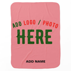 STYLISH MODERN CUSTOM SALMON PINK VERIFIED BRANDED BABY BLANKET