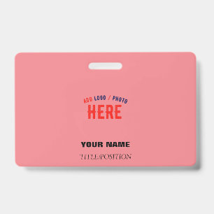 STYLISH MODERN CUSTOM SALMON PINK VERIFIED BRANDED BADGE