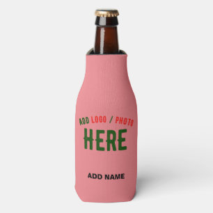 STYLISH MODERN CUSTOM SALMON PINK VERIFIED BRANDED BOTTLE COOLER