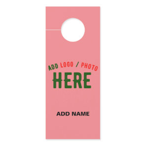 STYLISH MODERN CUSTOM SALMON PINK VERIFIED BRANDED DOOR HANGER
