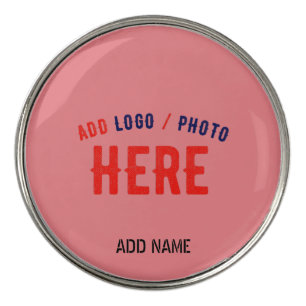 STYLISH MODERN CUSTOM SALMON PINK VERIFIED BRANDED GOLF BALL MARKER