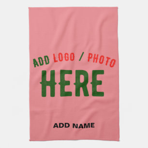 STYLISH MODERN CUSTOM SALMON PINK VERIFIED BRANDED KITCHEN TOWEL