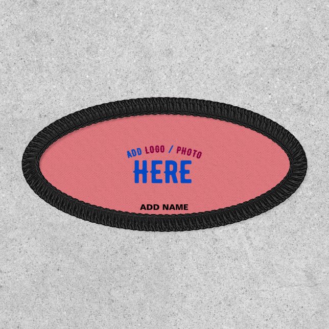 STYLISH MODERN CUSTOM SALMON PINK VERIFIED BRANDED PATCH (Front)