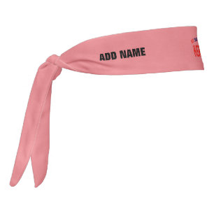 STYLISH MODERN CUSTOM SALMON PINK VERIFIED BRANDED TIE HEADBAND