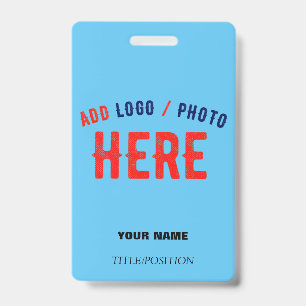 STYLISH MODERN CUSTOM SWAG SKY BLUE BRAND LANYARD BADGE