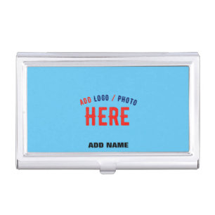STYLISH MODERN CUSTOM SWAG SKY BLUE VERIFIED BRAND BUSINESS CARD CASE