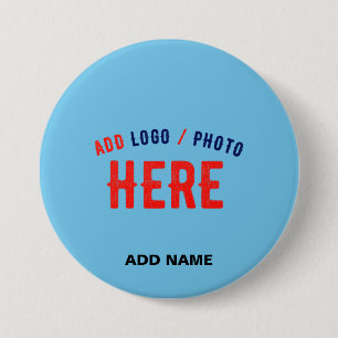STYLISH MODERN CUSTOM SWAG SKY BLUE VERIFIED BRAND BUTTON