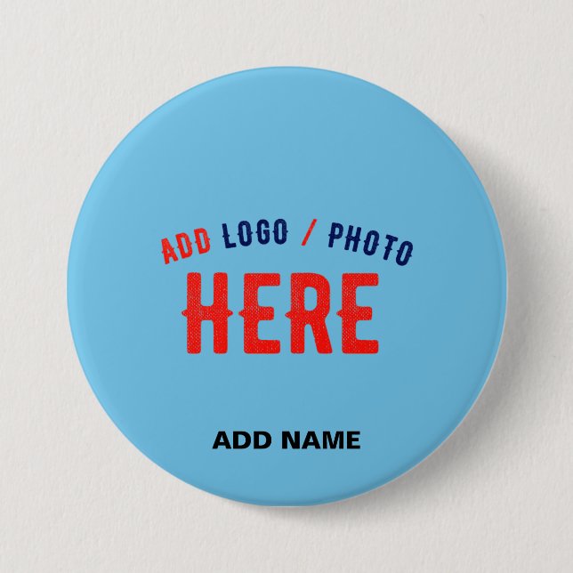 STYLISH MODERN CUSTOM SWAG SKY BLUE VERIFIED BRAND BUTTON (Front)
