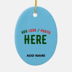 STYLISH MODERN CUSTOM SWAG SKY BLUE VERIFIED BRAND CERAMIC ORNAMENT