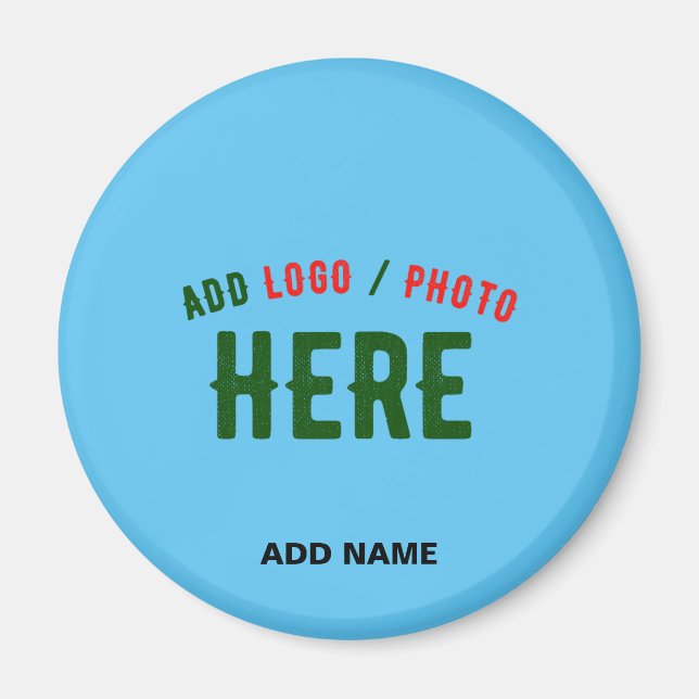 STYLISH MODERN CUSTOM SWAG SKY BLUE VERIFIED BRAND MAGNET (Front)