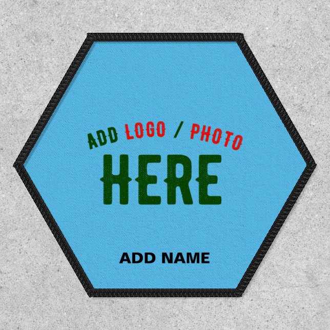 STYLISH MODERN CUSTOM SWAG SKY BLUE VERIFIED BRAND PATCH (Front)
