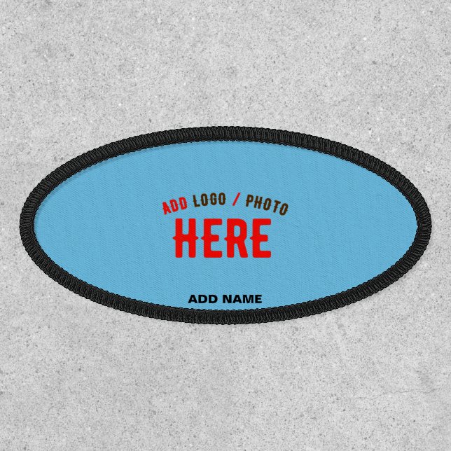 STYLISH MODERN CUSTOM SWAG SKY BLUE VERIFIED BRAND PATCH (Front)