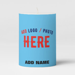 STYLISH MODERN CUSTOM SWAG SKY BLUE VERIFIED BRAND PILLAR CANDLE