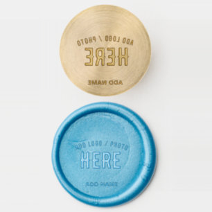 STYLISH MODERN CUSTOM SWAG SKY BLUE VERIFIED BRAND WAX SEAL STAMP