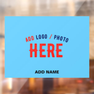 STYLISH MODERN CUSTOM SWAG SKY BLUE VERIFIED BRAND WINDOW CLING