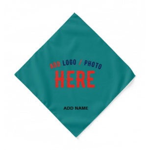 STYLISH MODERN CUSTOM TEAL GREEN VERIFIED BRANDED BANDANA