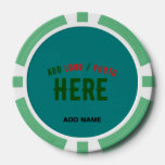STYLISH MODERN CUSTOM TEAL GREEN VERIFIED BRANDED POKER CHIPS