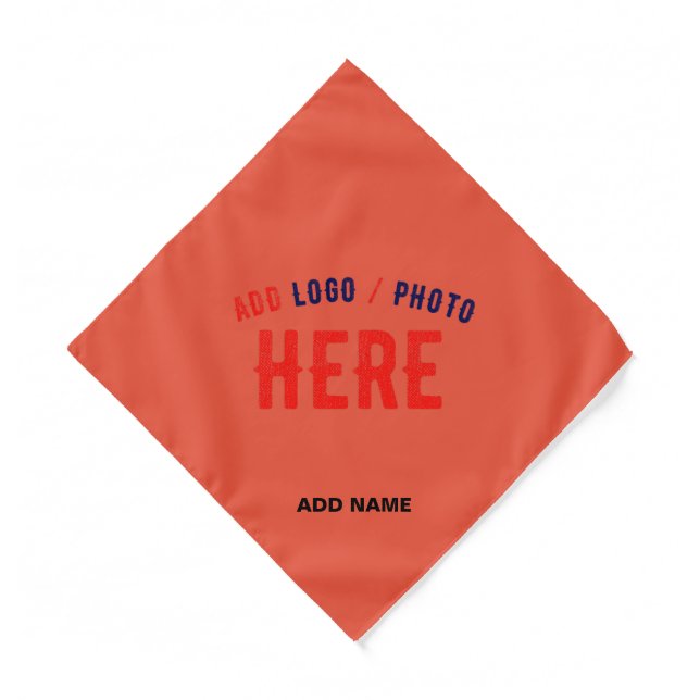 STYLISH MODERN CUSTOM TOMATO RED VERIFIED BRANDED BANDANA (Front)