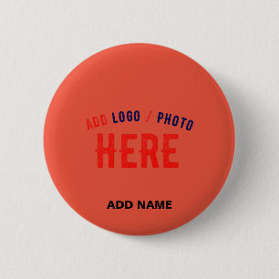 STYLISH MODERN CUSTOM TOMATO RED VERIFIED BRANDED BUTTON