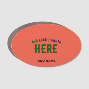 STYLISH MODERN CUSTOM TOMATO RED VERIFIED BRANDED CAR MAGNET