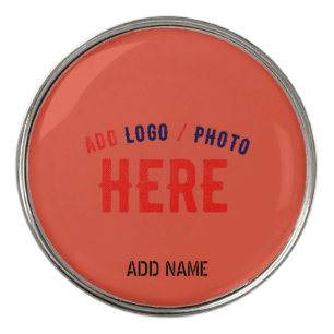 STYLISH MODERN CUSTOM TOMATO RED VERIFIED BRANDED GOLF BALL MARKER