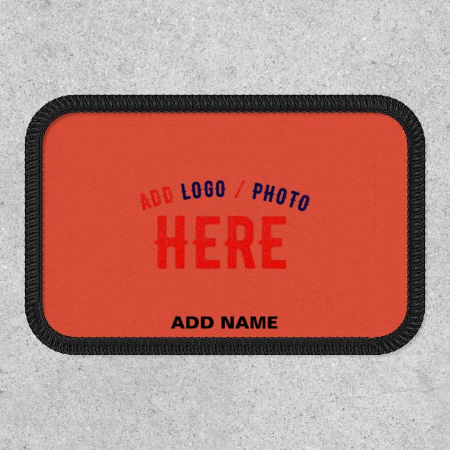 STYLISH MODERN CUSTOM TOMATO RED VERIFIED BRANDED PATCH (Front)