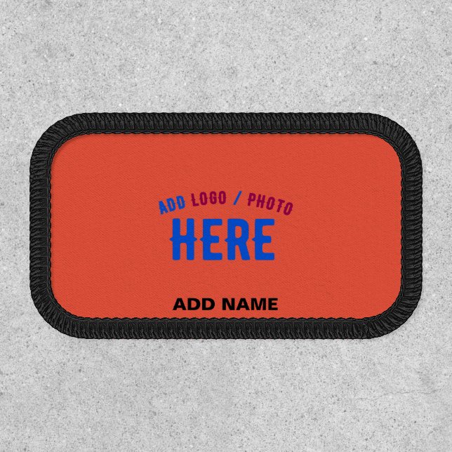STYLISH MODERN CUSTOM TOMATO RED VERIFIED BRANDED PATCH (Front)