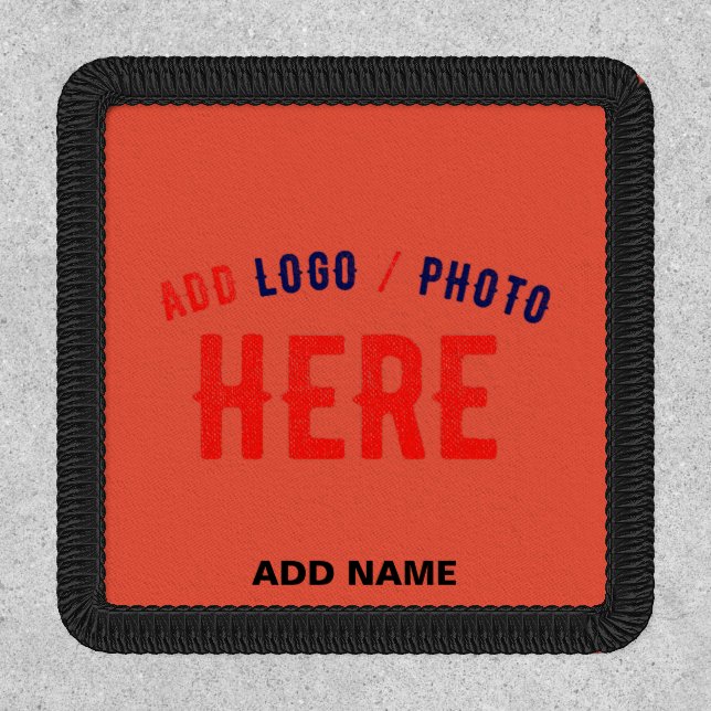 STYLISH MODERN CUSTOM TOMATO RED VERIFIED BRANDED PATCH (Front)