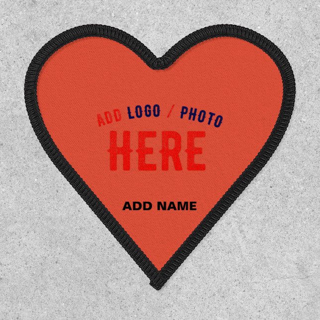 STYLISH MODERN CUSTOM TOMATO RED VERIFIED BRANDED PATCH (Front)