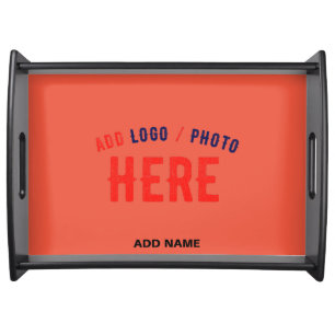 STYLISH MODERN CUSTOM TOMATO RED VERIFIED BRANDED SERVING TRAY
